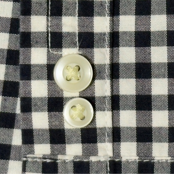 Goodfellow Black White Gingham Checked Casual Button Down XXL Shirt Excellent - Picture 11 of 12
